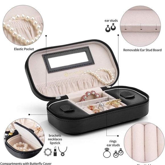 Vlando Black Jewelry Organizer Bag - Picture 3 of 10